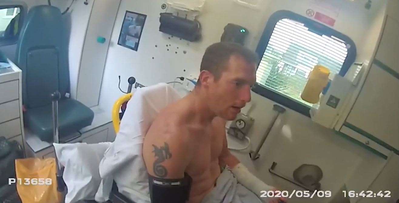 Brehmer was arrested in the back of an ambulance at the scene (Dorset Police/PA)