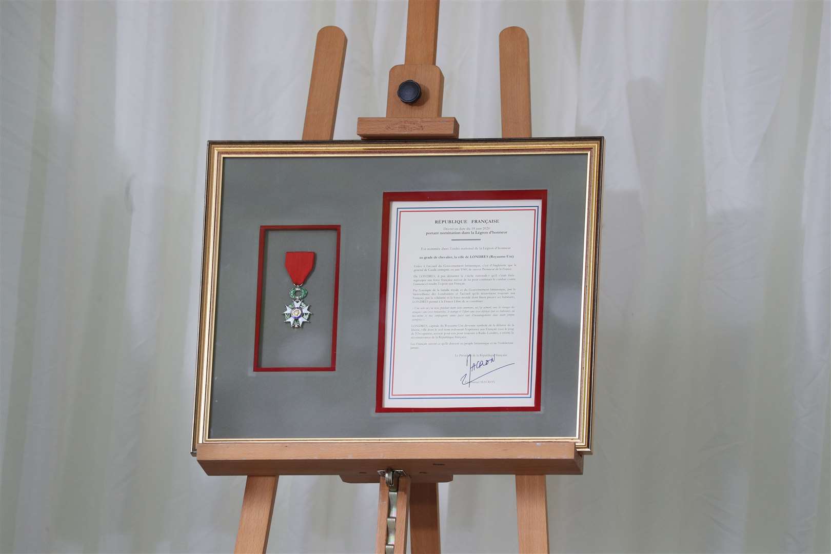 The Legion d’Honneur, France’s highest distinction (Jonathan Brady/PA)