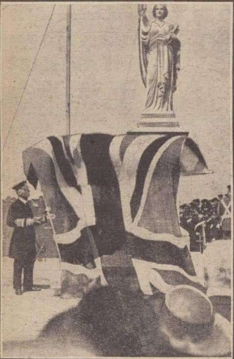 The unveiling of Sheerness cenotaph memorial on April 1922
