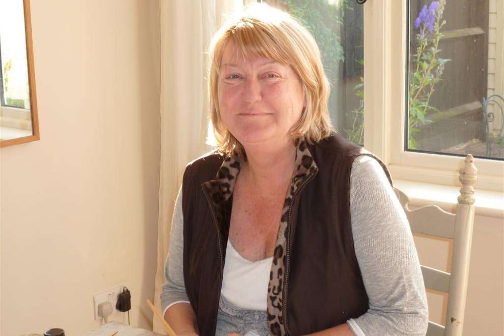 Ellen Waldren runs a caligraphy crockery business from her home in Appledore, Romney Marsh