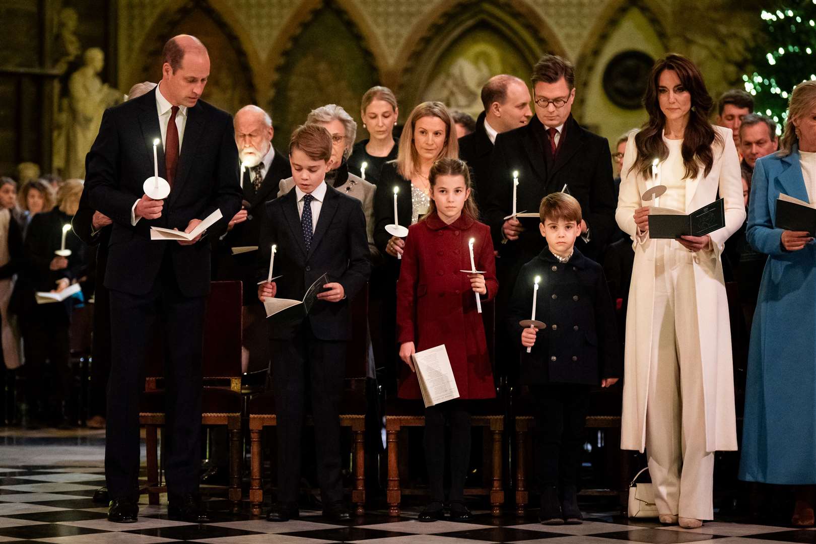 The Wales family attend Kate’s Together At Christmas Carol concert (Aaron Chown/PA)