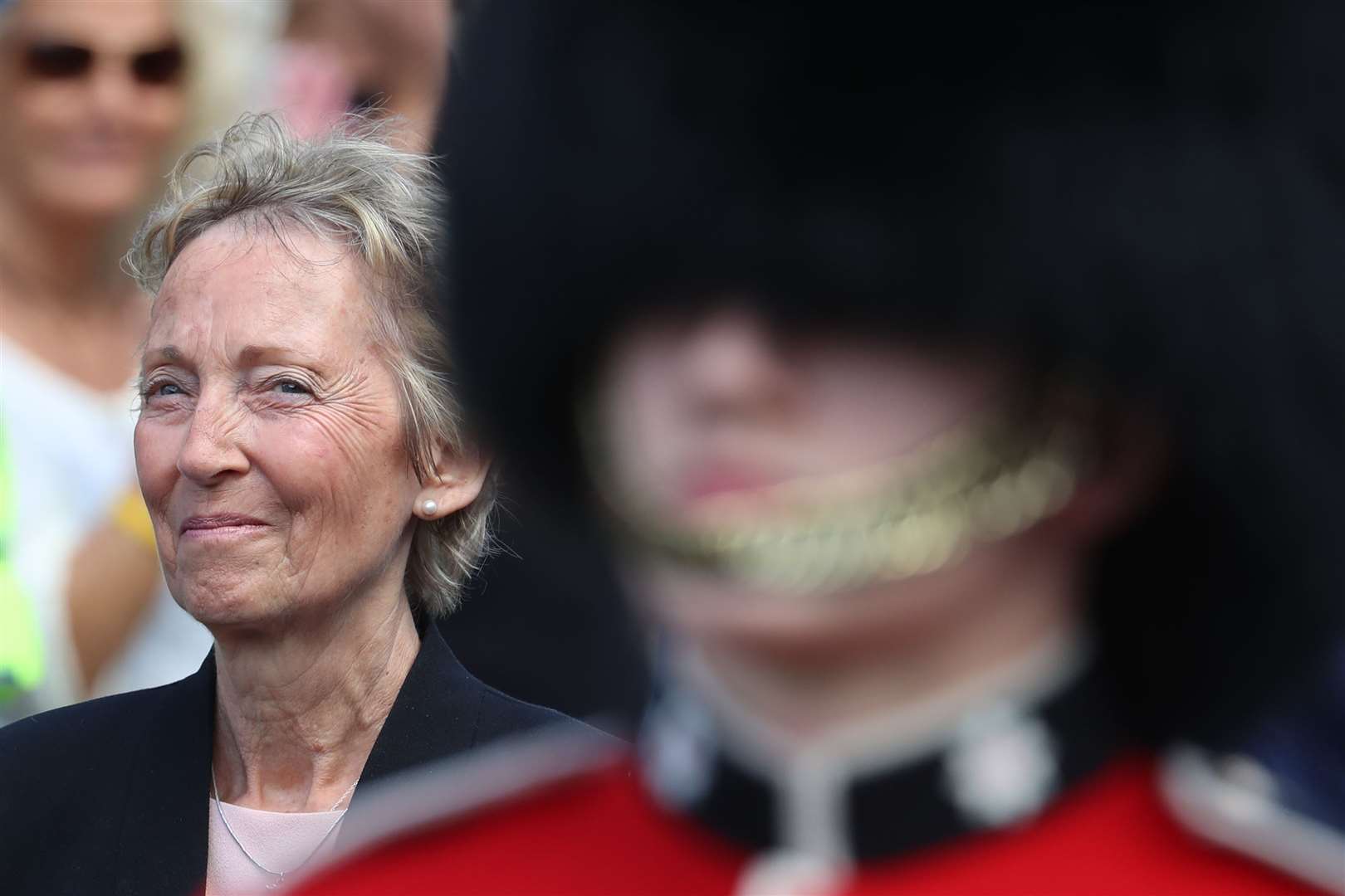 Dame Vera Lynn’s daughter Virginia Lewis-Jones followed her funeral cortege (Gareth Fuller/PA)