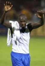 VICTORY: Nyron Nosworthy celebrates his winner