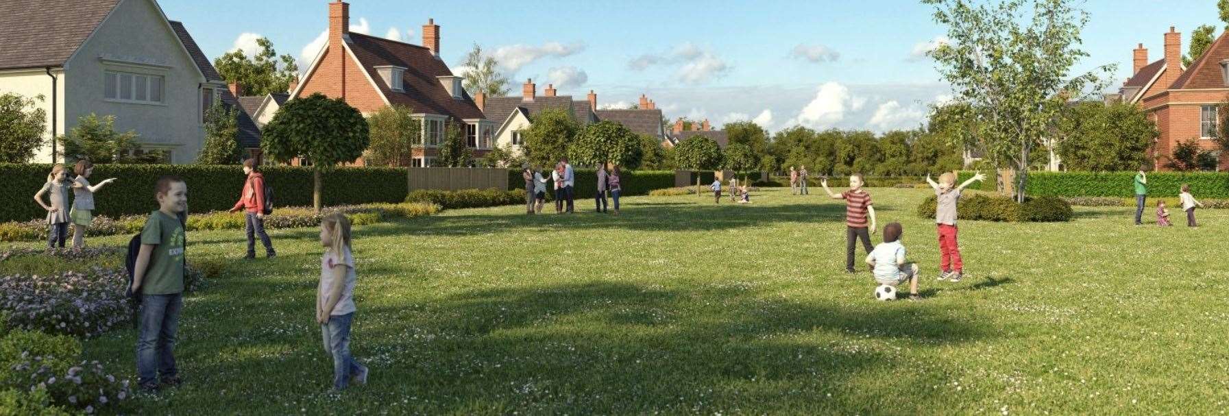 Artist's impression of what Highsted Park garden village could look like in Sittingbourne