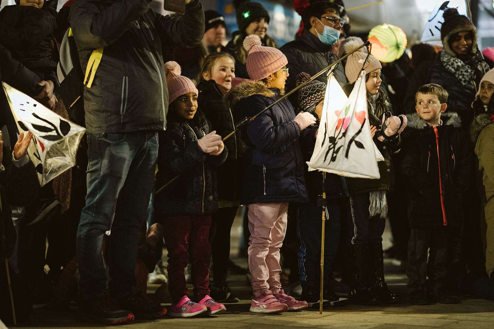 Lanterns were seen at the parade some made by school children. Picture: Cohesion Plus