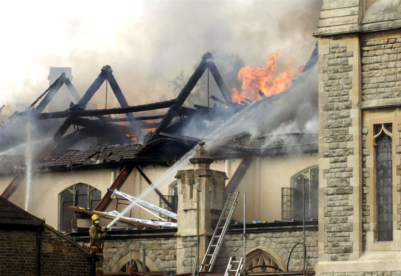 Firefighters spent 12 hours fighting the flames in 2007