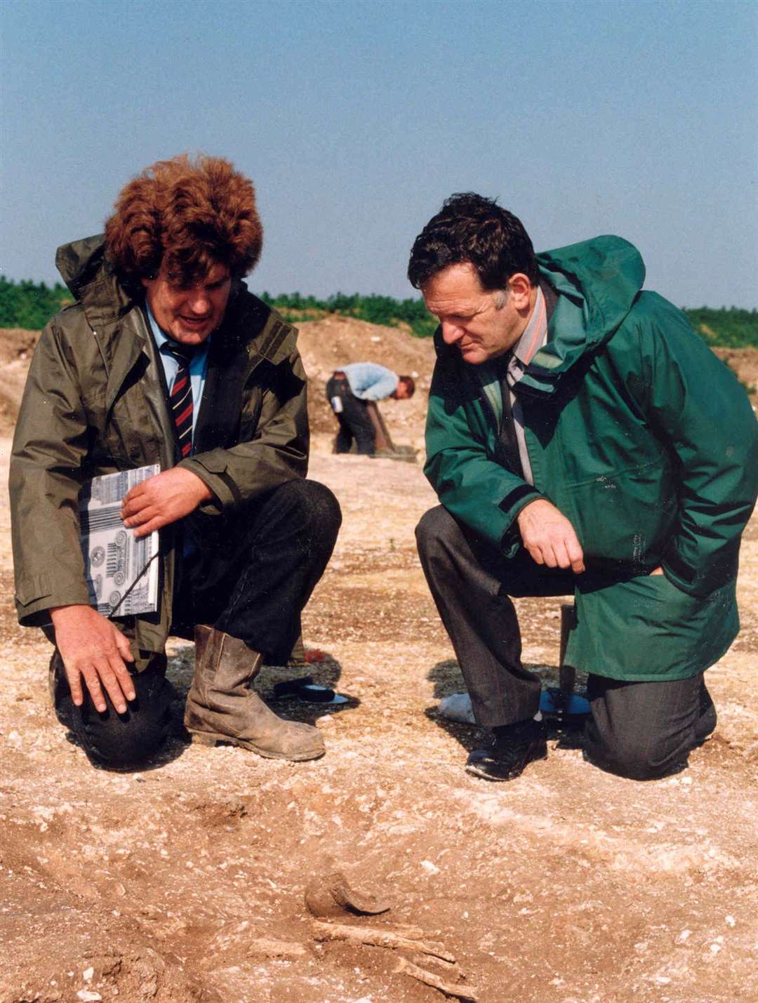 Archaeological dig at the construction of the new Thanet Way in 1994