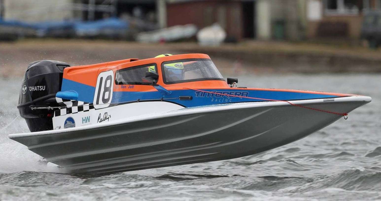 Maidstone racer Ben Jelf competing in the Kent-made GT30 Hull boat. Picture: Jelf Racing