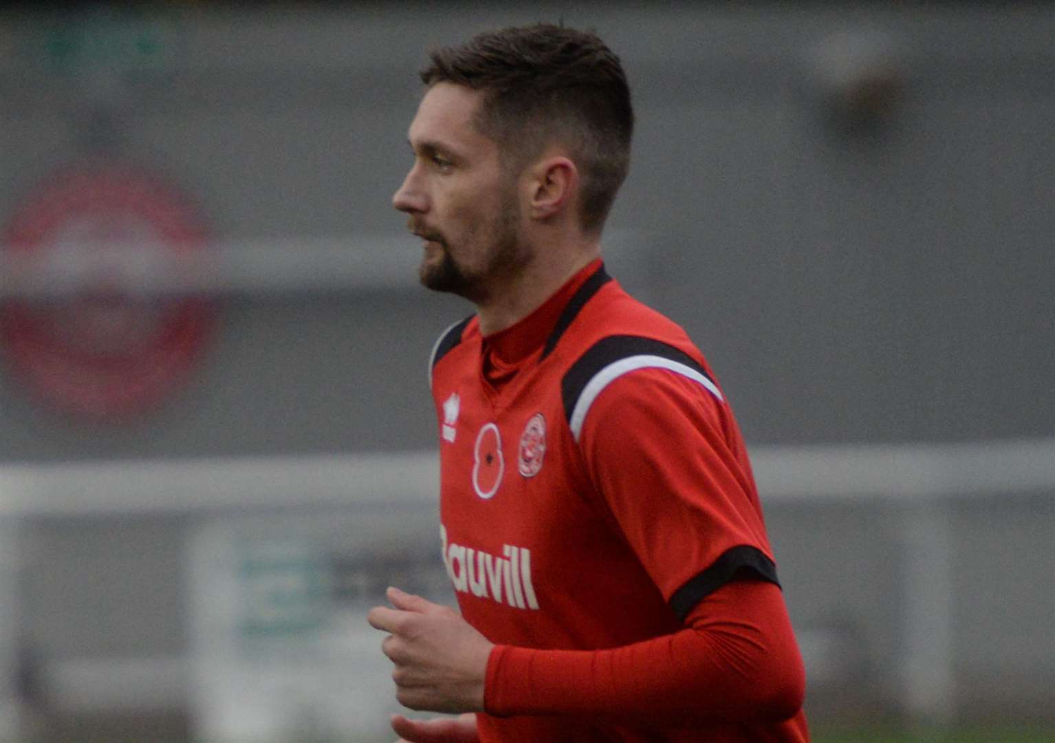 Chatham Town's Dan Bradshaw - scored twice against Hythe. Picture: Chris Davey