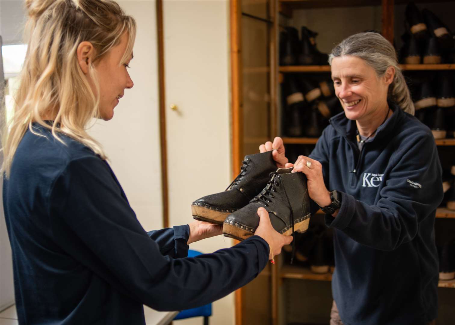 The clogs are stored in a cupboard until the race comes around each year (RBG Kew)