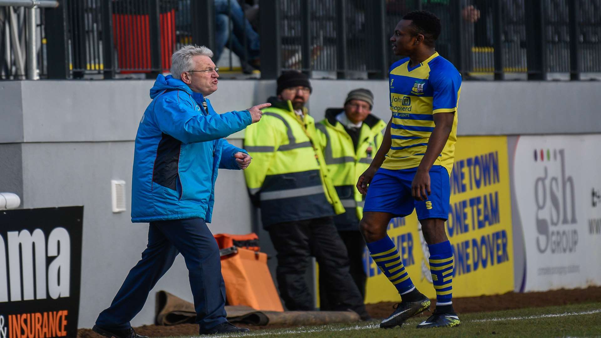 Chris Kinnear in the thick of the action against Solihull. Picture: Alan Langley