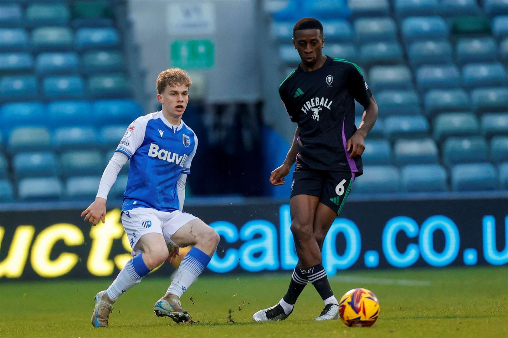 Harry Webster. Gillingham v Salford City at Priestfield, League 2 071224 Picture: @Julian_KPI