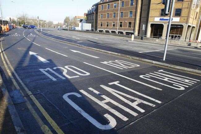 The newly revamped gyratory system, at Fairmeadow