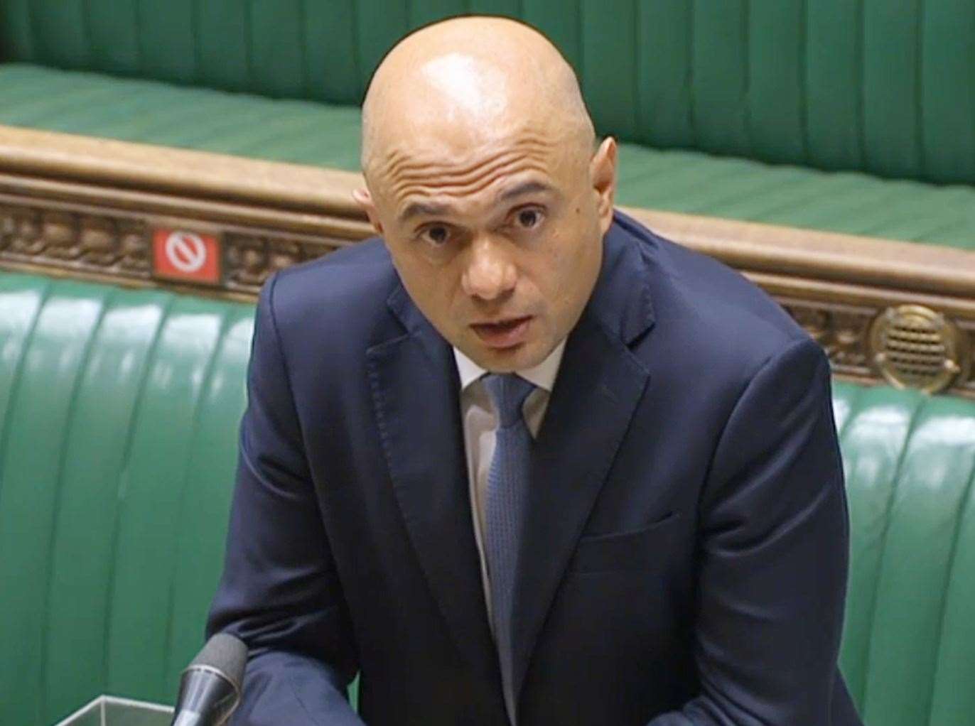 Health Secretary Sajid Javid has said restrictions will be eased in a ‘proportionate’ manner (House of Commons/PA)