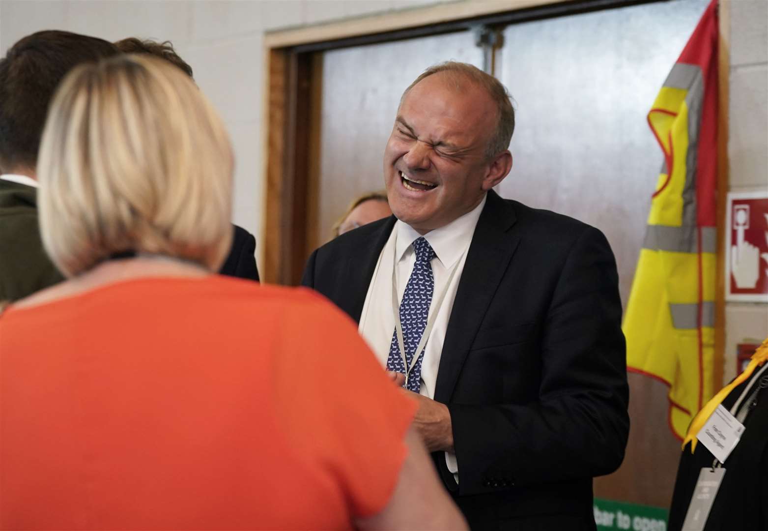 Liberal Democrat leader Sir Ed Davey at King’s Centre in Chessington (Yui Mok/PA)