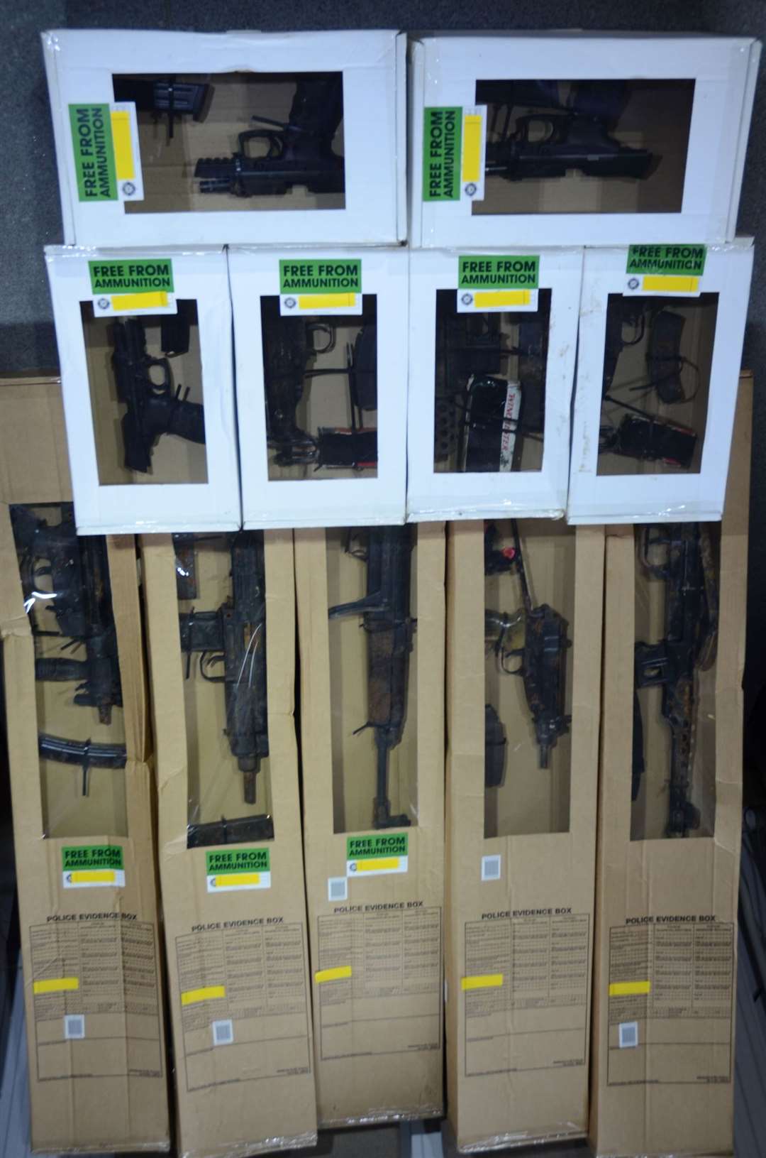 Part of an illicit stash of weapons seized by the NCA as part of the plot (NCA/PA)