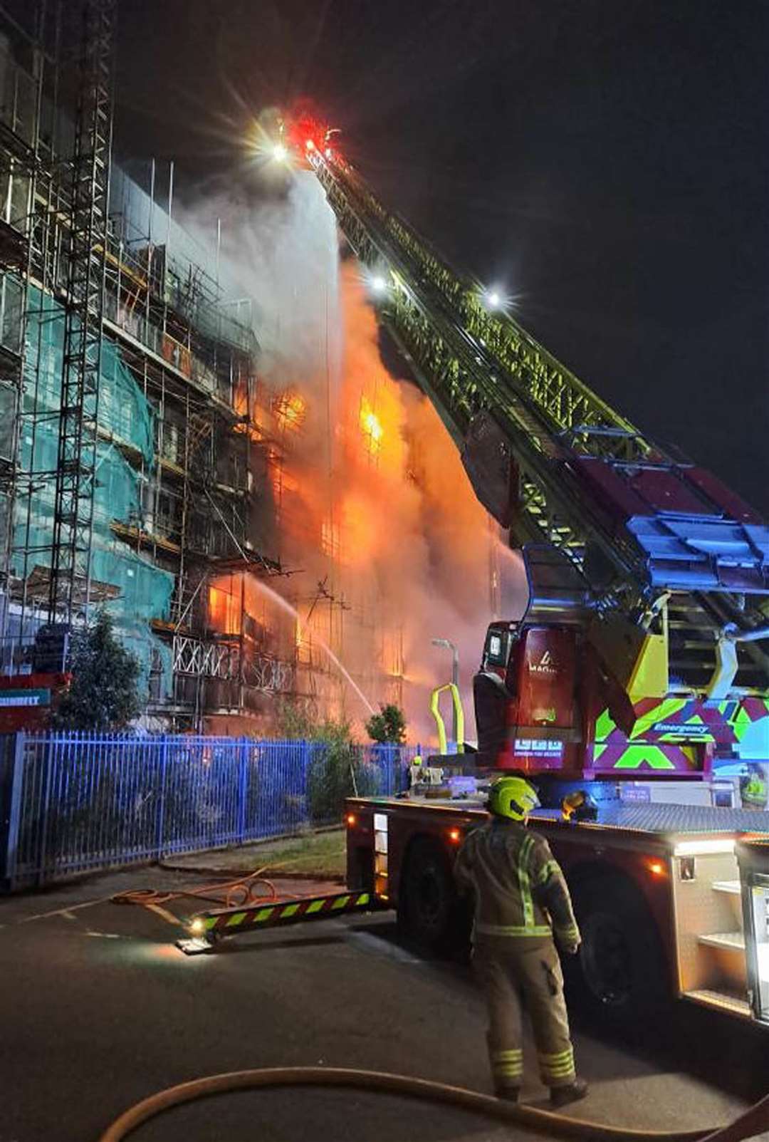 Four people were treated at the scene by the London Ambulance Service, the LFB said (Handout image from X/@LondonFire/PA)