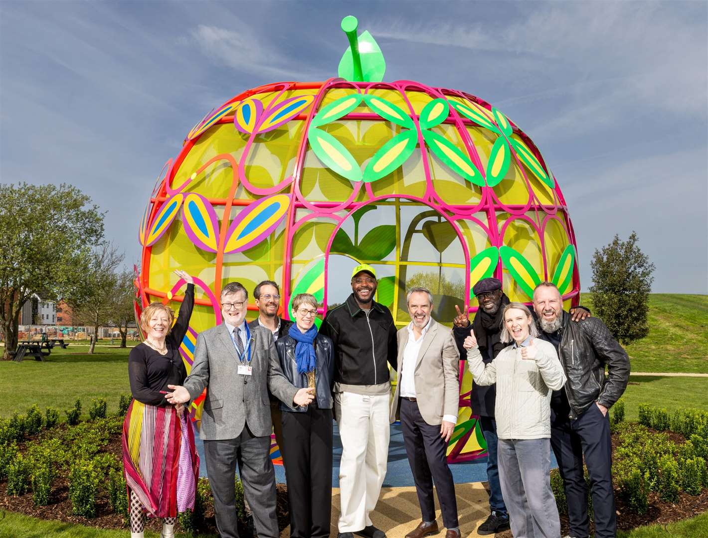 Yinka Ilori and Andrew Blevins with representatives from Turner Contemporary, UCA, KCC and Futurecity