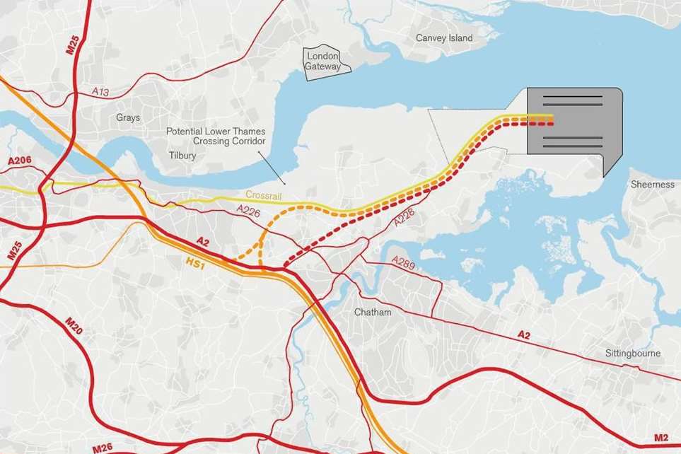 New road and rail links to the Thames hub