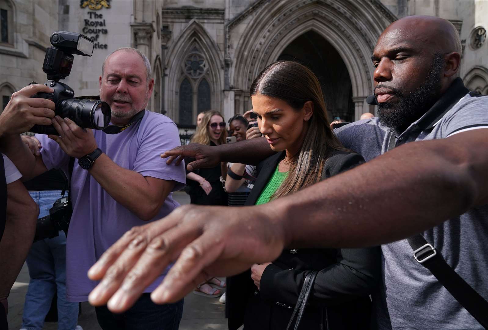 Rebekah Vardy leaves the Royal Courts Of Justice, London (Jonathan Brady/PA)