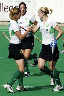 Canterbury celebrate scoring against Trojans