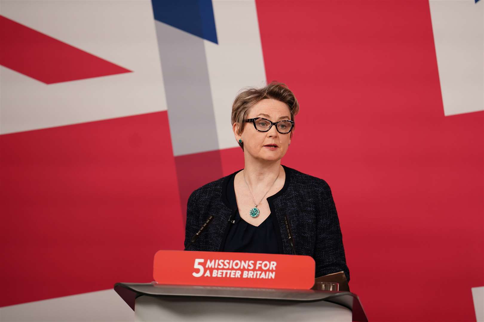 Shadow home secretary Yvette Cooper (Jordan Pettitt/PA)