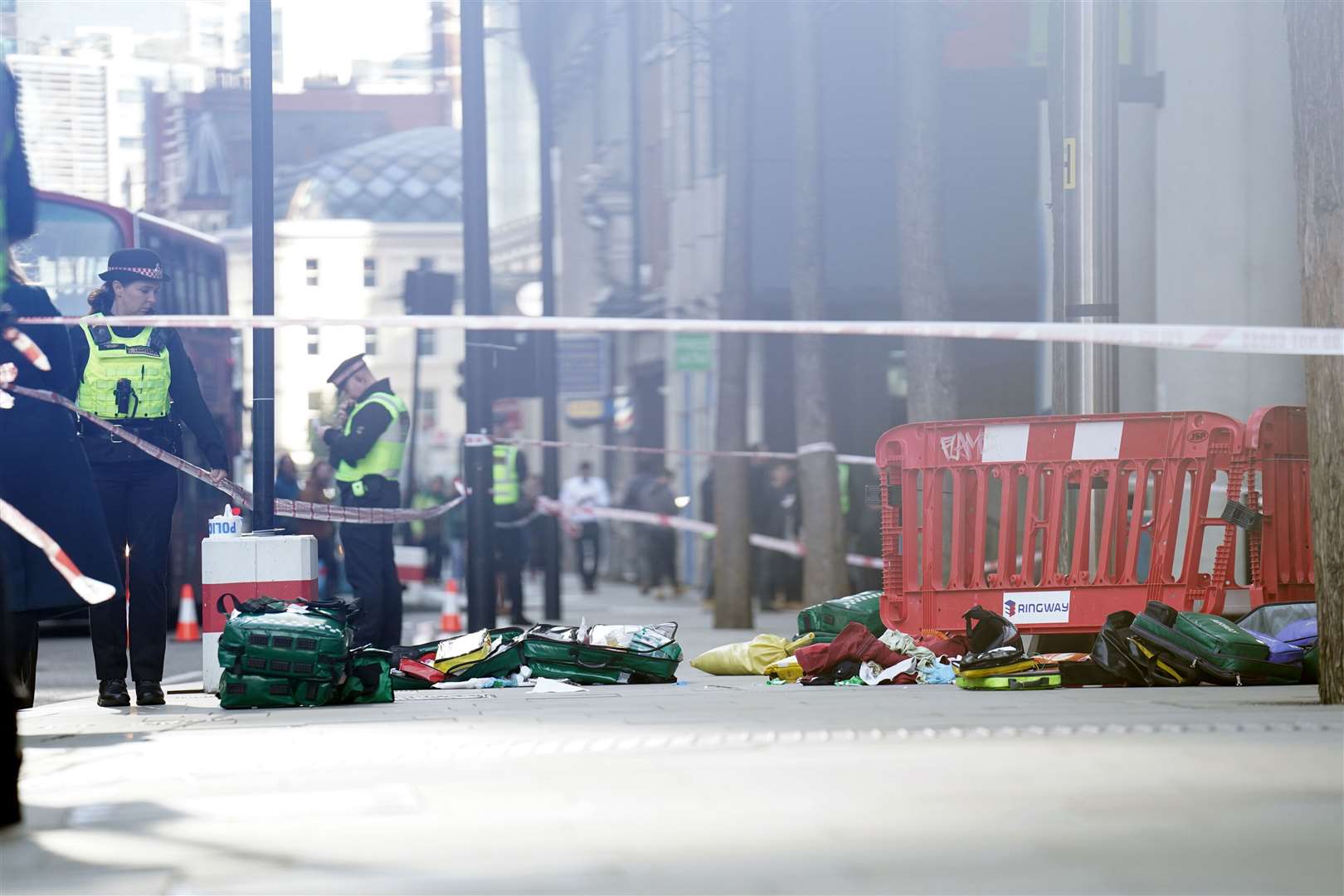 Three people were taken to hospital (James Manning/PA)