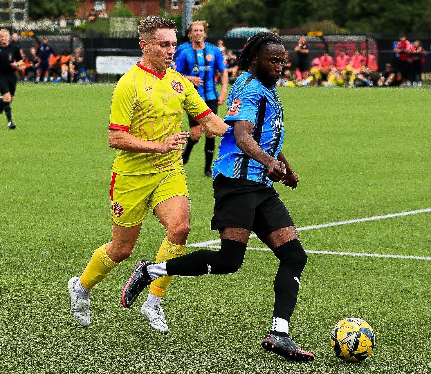 Whitstable midfielder Josh Oliver is closely following Sevenoaks' Salim Futa. Picture: Les Biggs