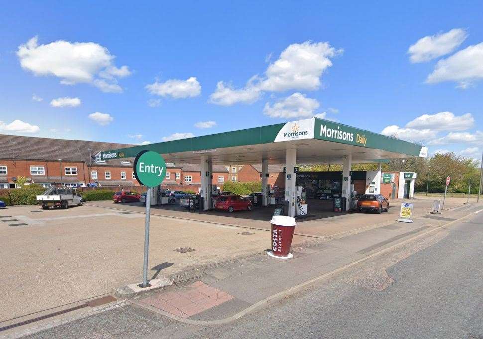 Two alleged offences were reported to have taken place at the Morrisons petrol station in St Saviours Road, Maidstone. Photo: Google