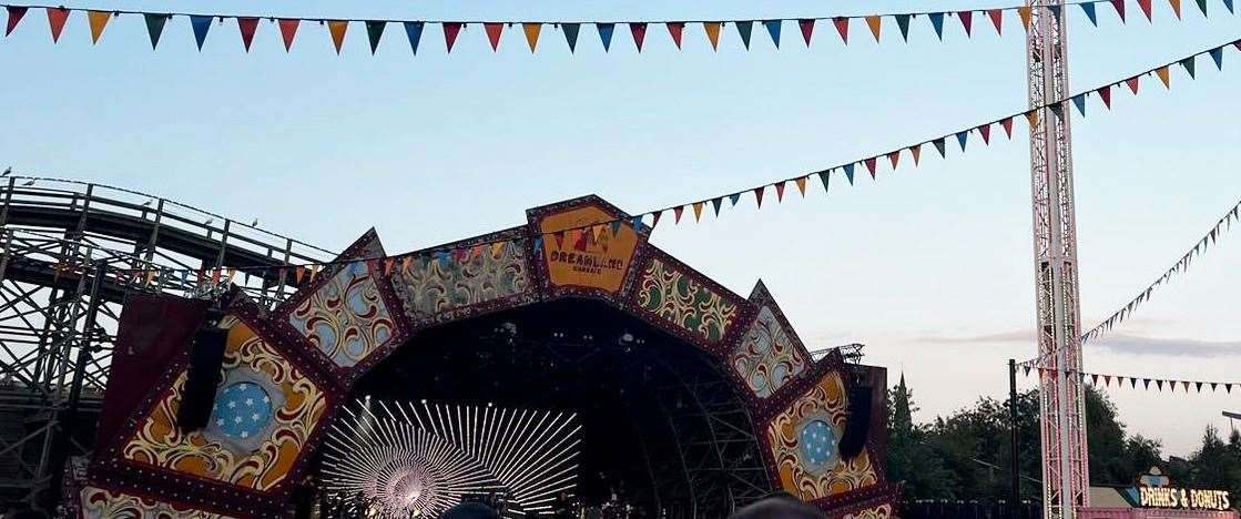 Elbow took time to enjoy the late summer evening, the clear blue sky providing a picturesque backdrop for the band. Picture: Beau Goodwin