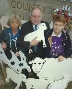 FRIENDS: Norman Kemp (centre) with Olga Danes-Volkov and Francine Walsh. Picture: GRANT FALVEY