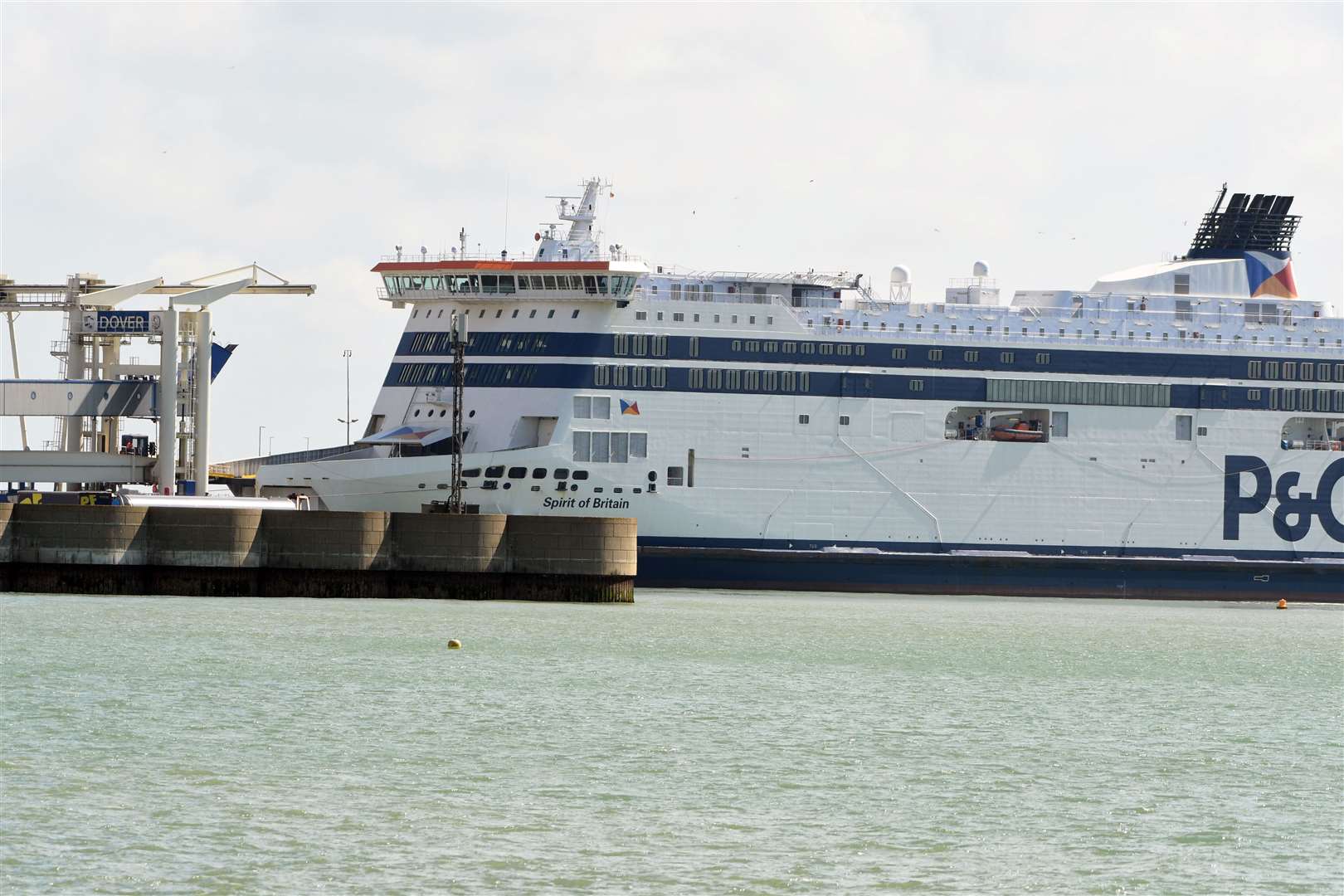 The Spirit of Britain returns to the port of Dover after completing a sea trial over to Calais and back Picture: Barry Goodwin