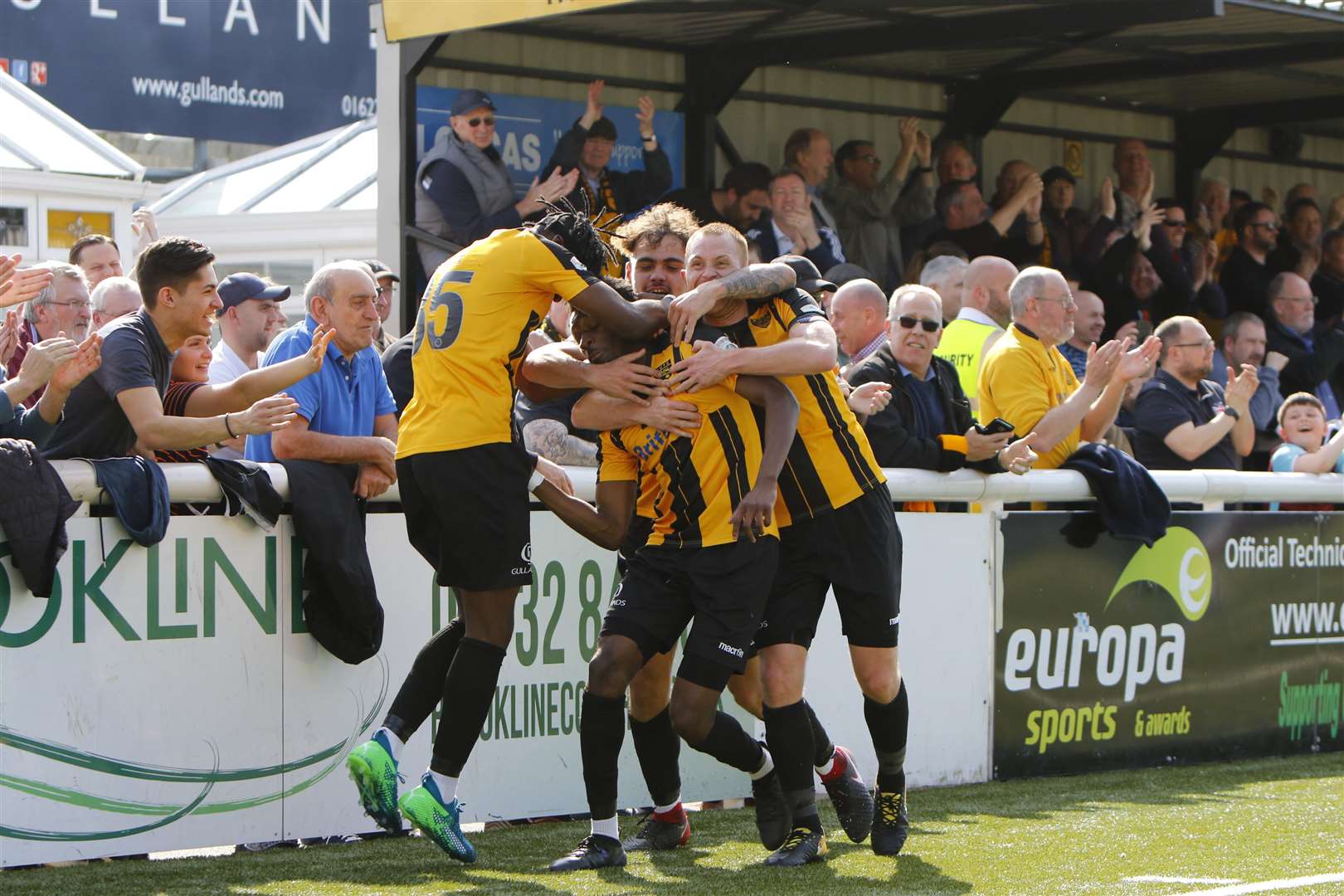 Celebrations after Blair Turgott scores the winner Picture: Andy Jones