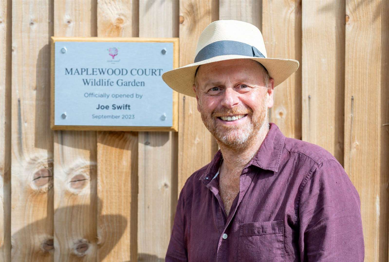 Celebrity gardener Joe Swift officially opened the garden. Picture: Oakland Care