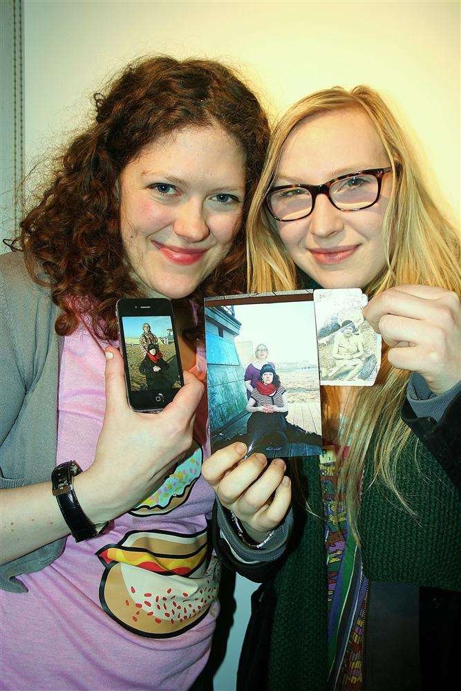 Phoebe Marsh (right), from Canterbury, and Rebecca Wigmore, from Ashford, who work together as Pheebs & RWig, are in Margate working on their game Tourist Trap as game-makers on one of four Arts Council-funded residencies for GEEK 2014.