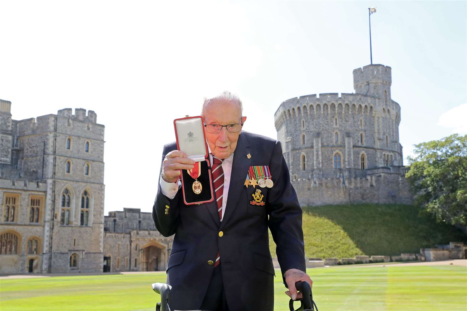 Captain Tom, 100, raised millions for the NHS, went on to receive dozens of awards – including a knighthood – and inspired many other people to fundraise (Chris Jackson/PA)