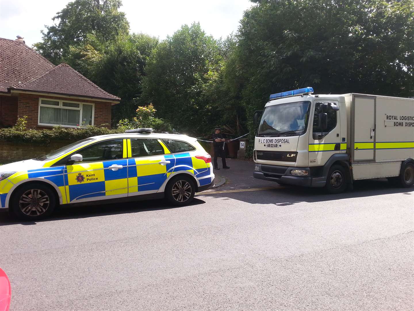 Police have cordoned off the house in Hilbert Road