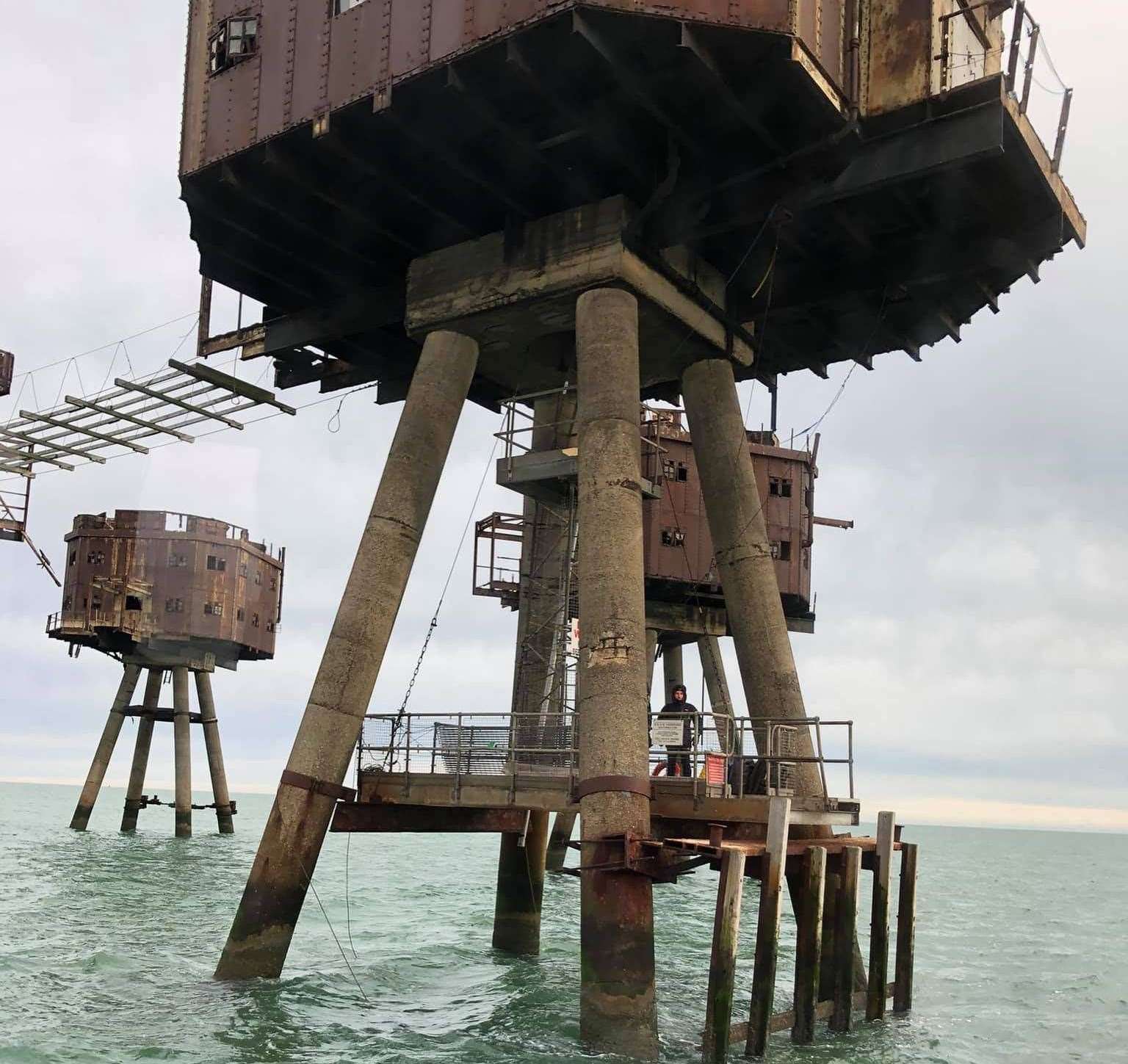 The Maunsell Second World War sea forts off Whitstable. Picture: RNLI