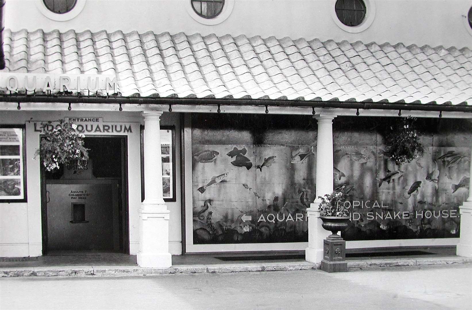 The aquarium and mini-zoo in the Lido complex pictured in 1948. Picture: Nick Evans