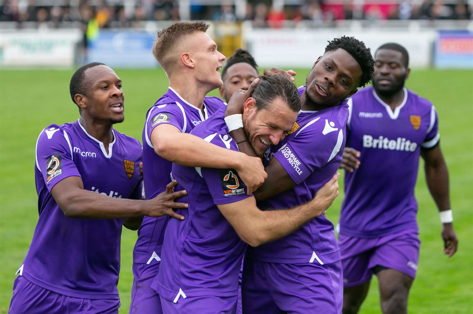 Ryan Johnson, centre, has been a big hit at Maidstone Picture: Helen Cooper