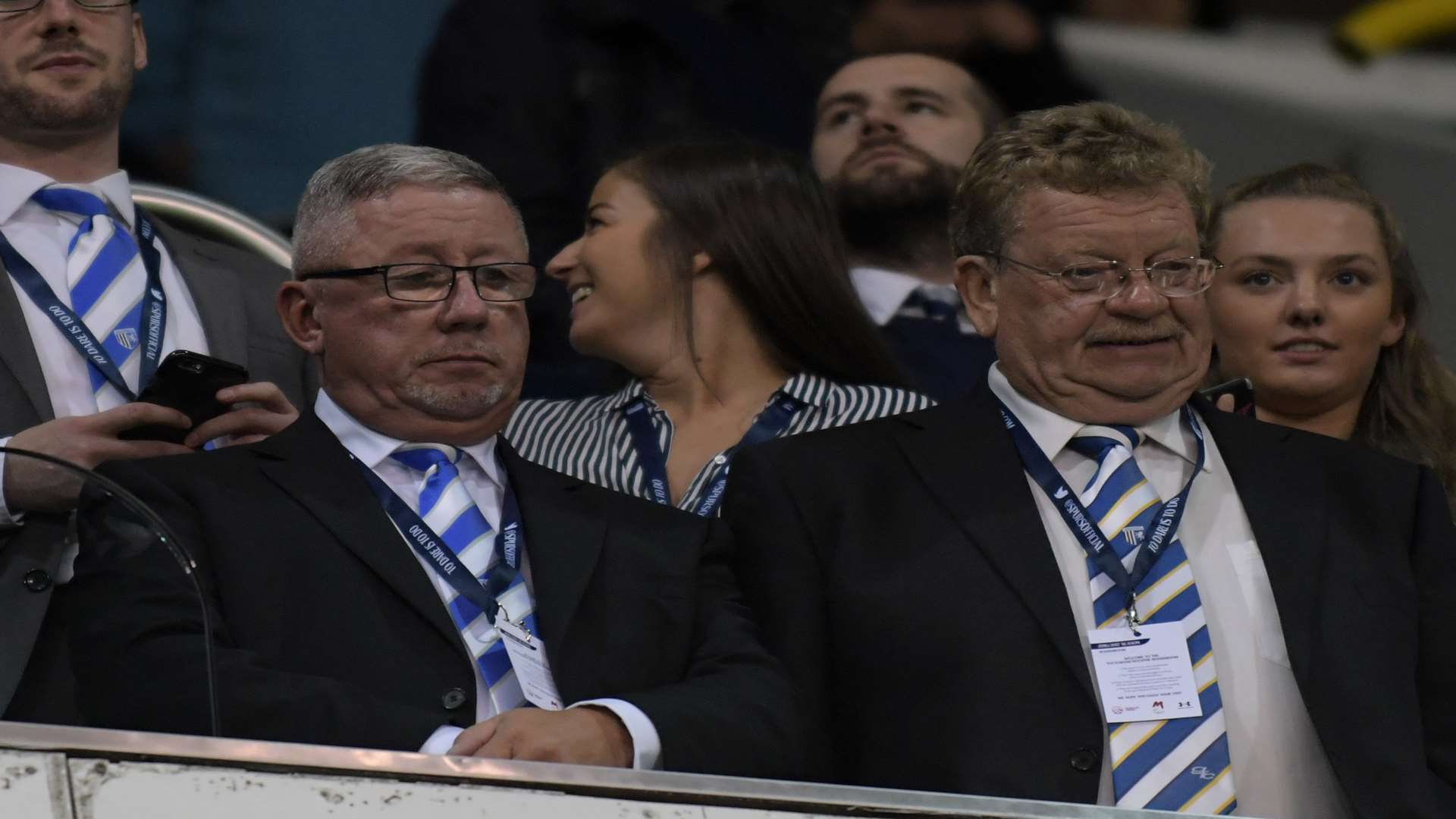 Gills chairman Paul Scally, left, watches on Picture: Barry Goodwin