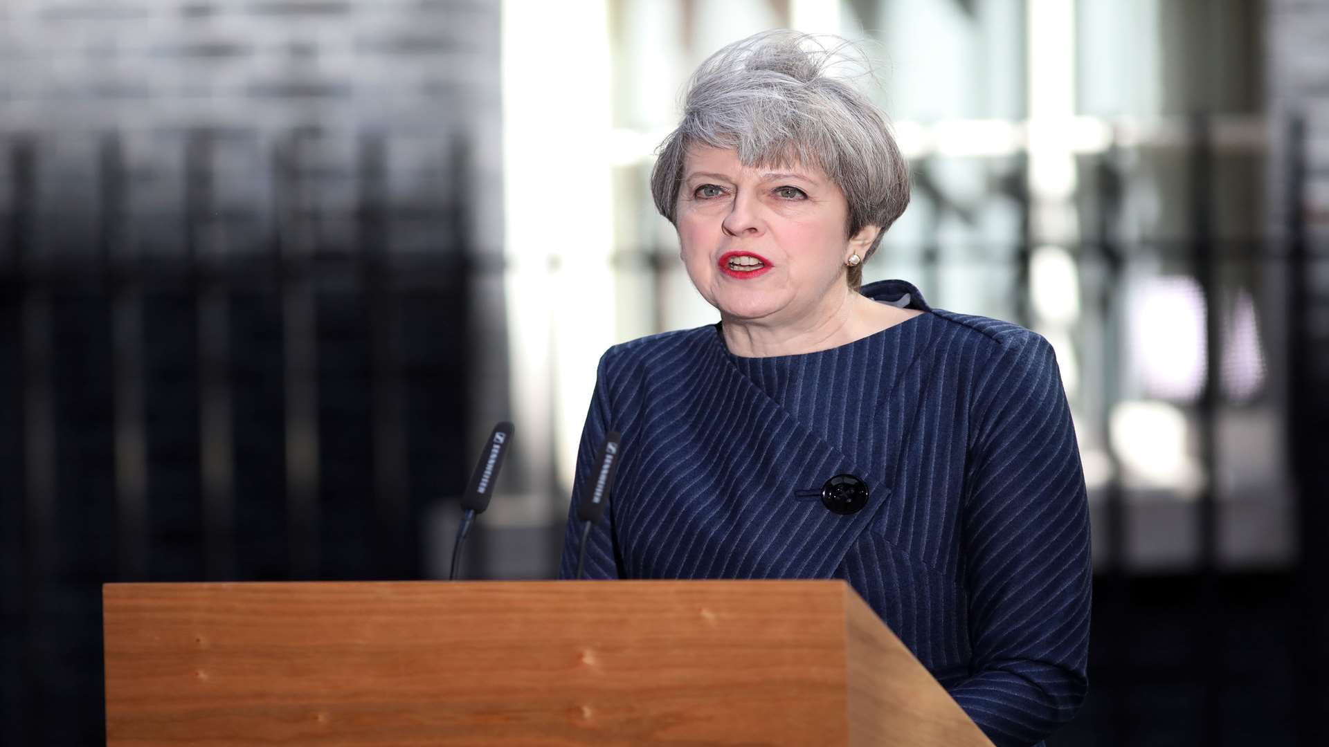 Theresa May in Downing Street. Picture: Barry Goodwin