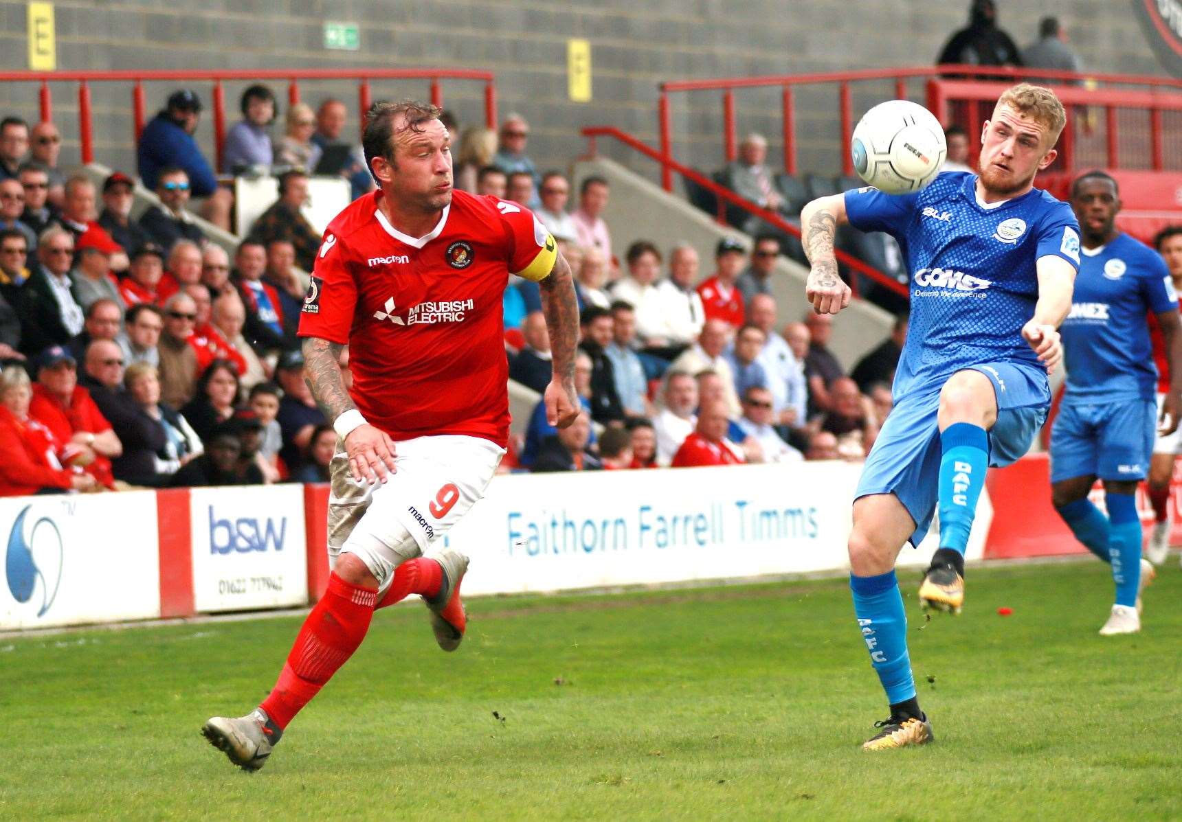 Danny Kedwell playing for Ebbsfleet against Dover Picture: Phil Lee