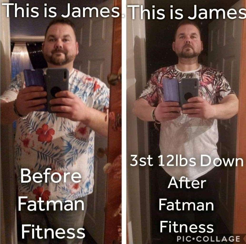 One of Paul's group members, James, has lost three stone