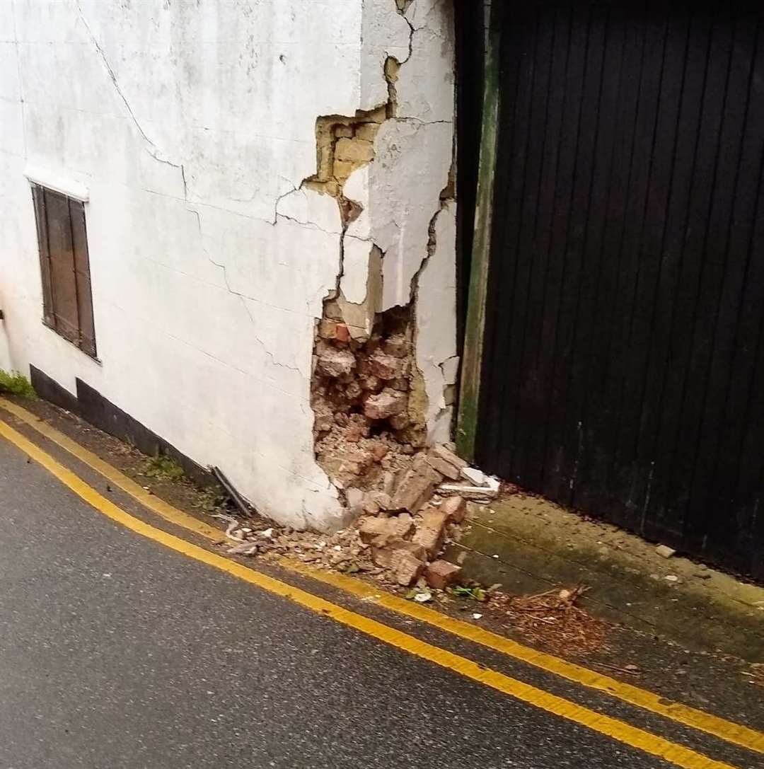 Damage caused to the Honeysuckle Inn, Ramsgate. Picture: Leigh Thompson