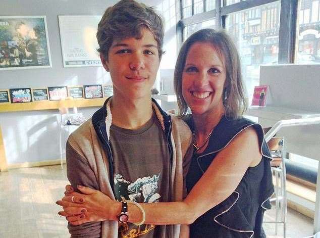 Lorin LaFave with her son Breck Bednar in 2013, a year before he was murdered