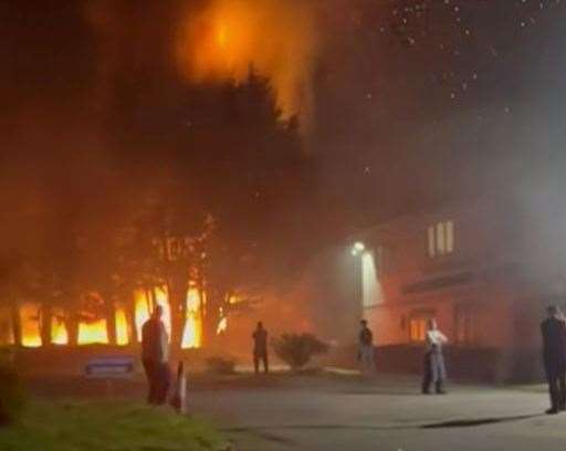 The fire ripped through the farm along Deal Road in St Margaret's at Cliffe. Picture: Gemma Green