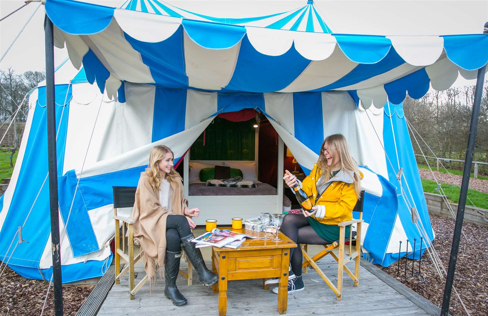 Leeds Castle glamping. Picture: www.matthewwalkerphotography.com