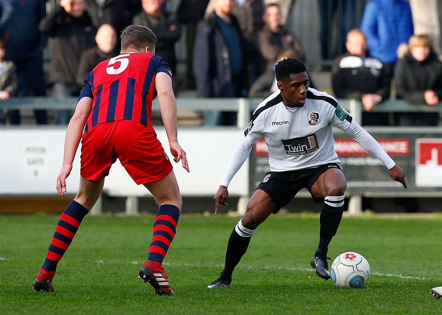 Darren McQueen in action for Dartford against Hampton last season Picture: Andy Jones