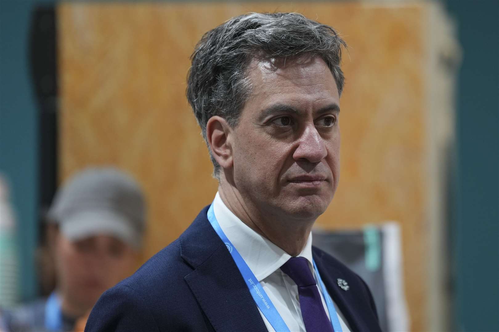 Ed Miliband was speaking to UK staff during a closing event at the conference (Peter Dejong/AP)